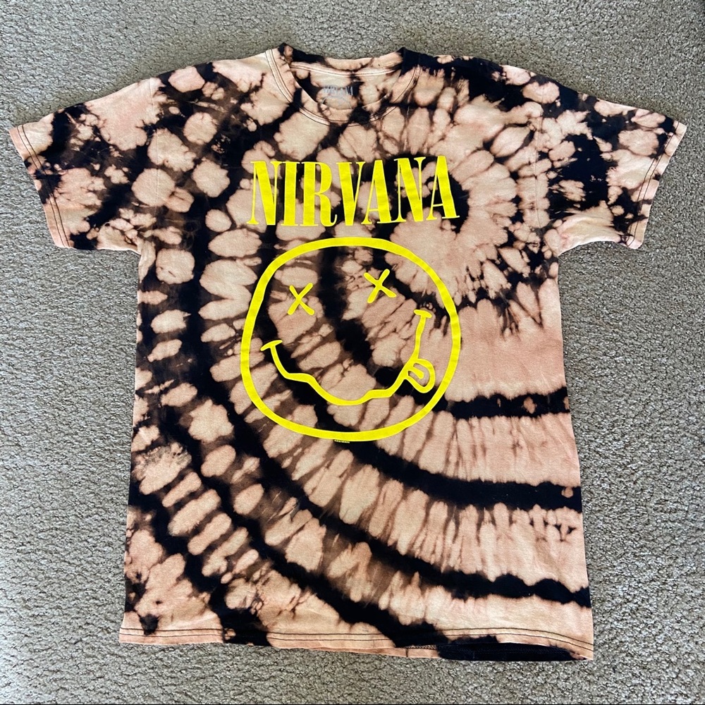 Bleach tie dyed nirvana tshirt